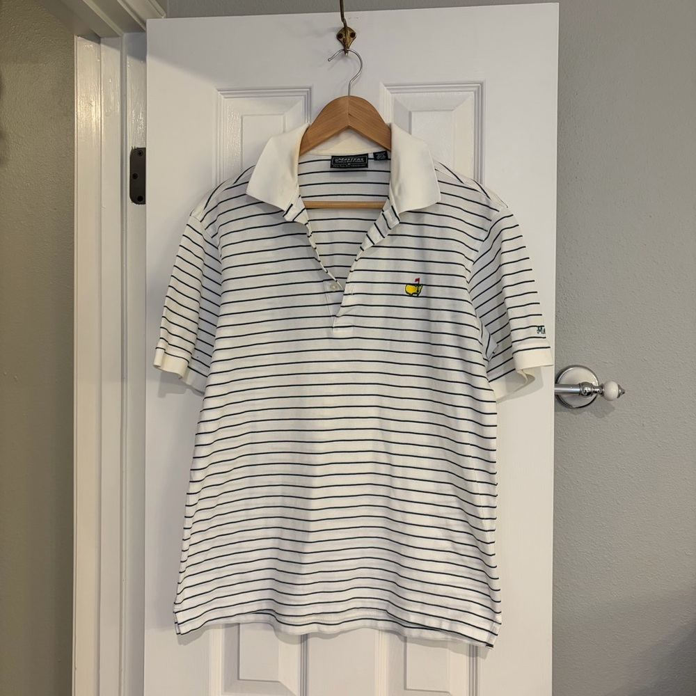 Men’s Masters Collection Striped Polo Size Medium